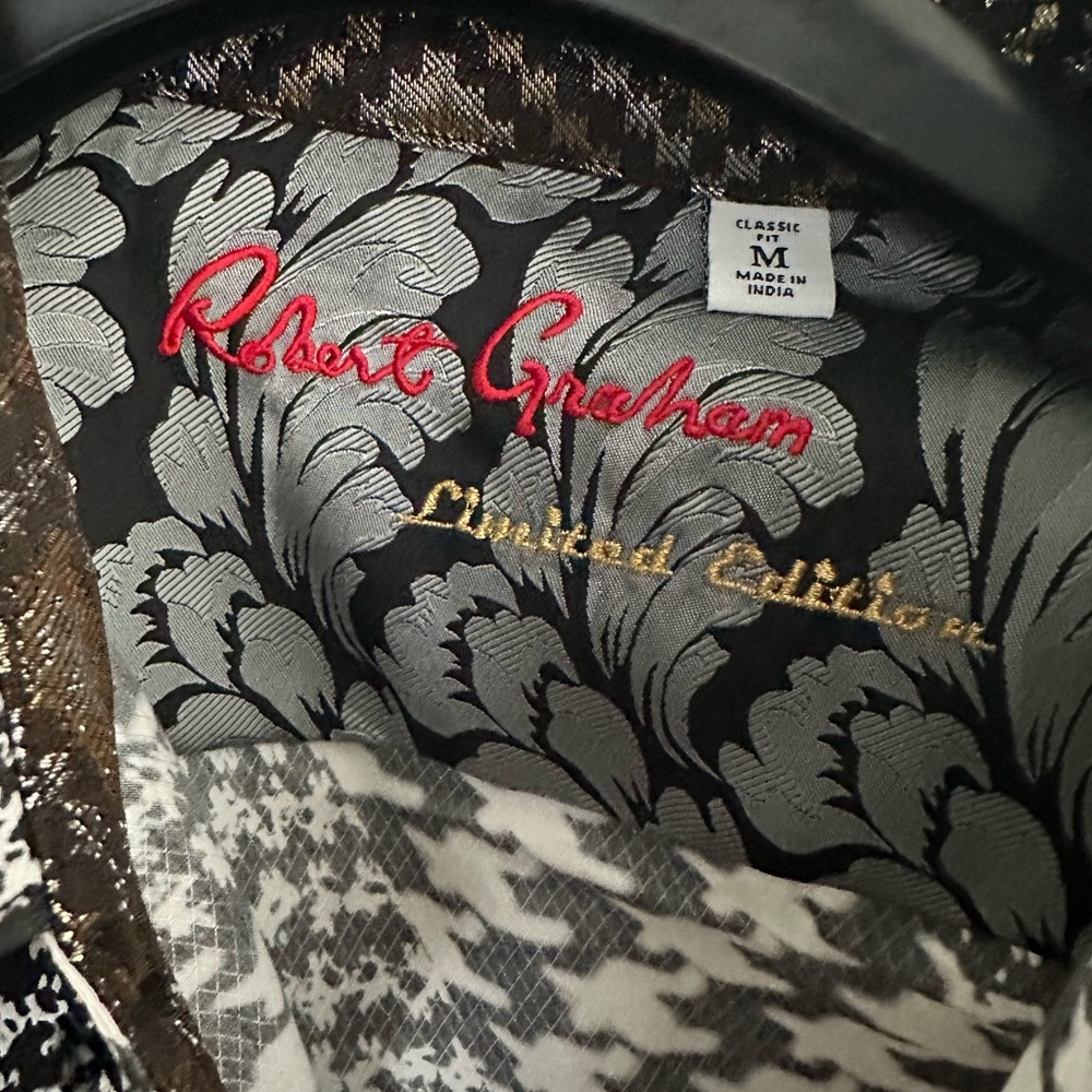 Robert Graham *LIMITED EDITION* Button Down - Black and White - Medium 79/783 - Picture 8 of 12
